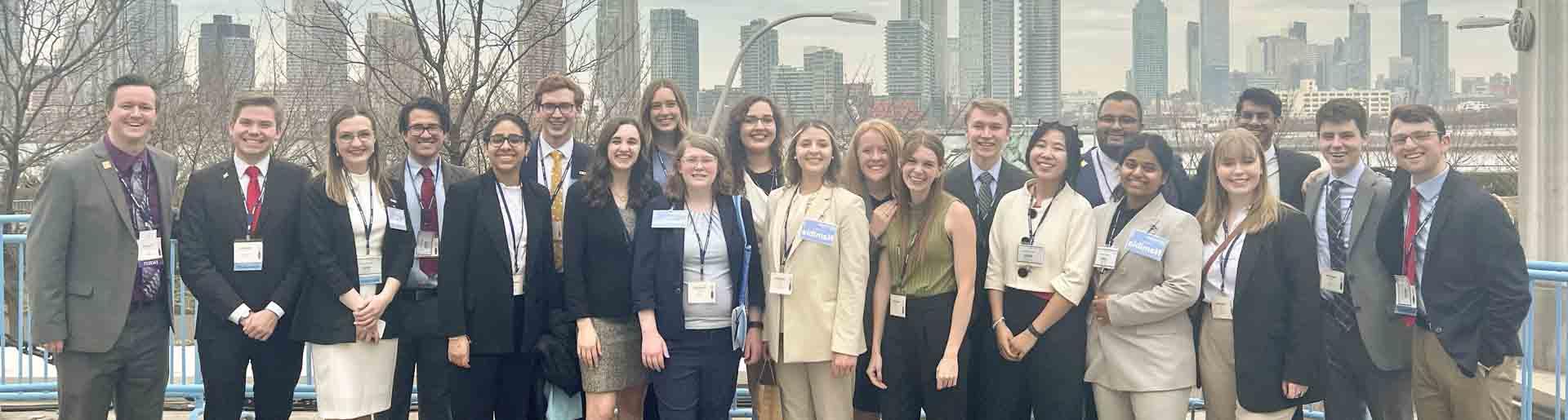 Cedarville University’s Model U.N. team in New York City.